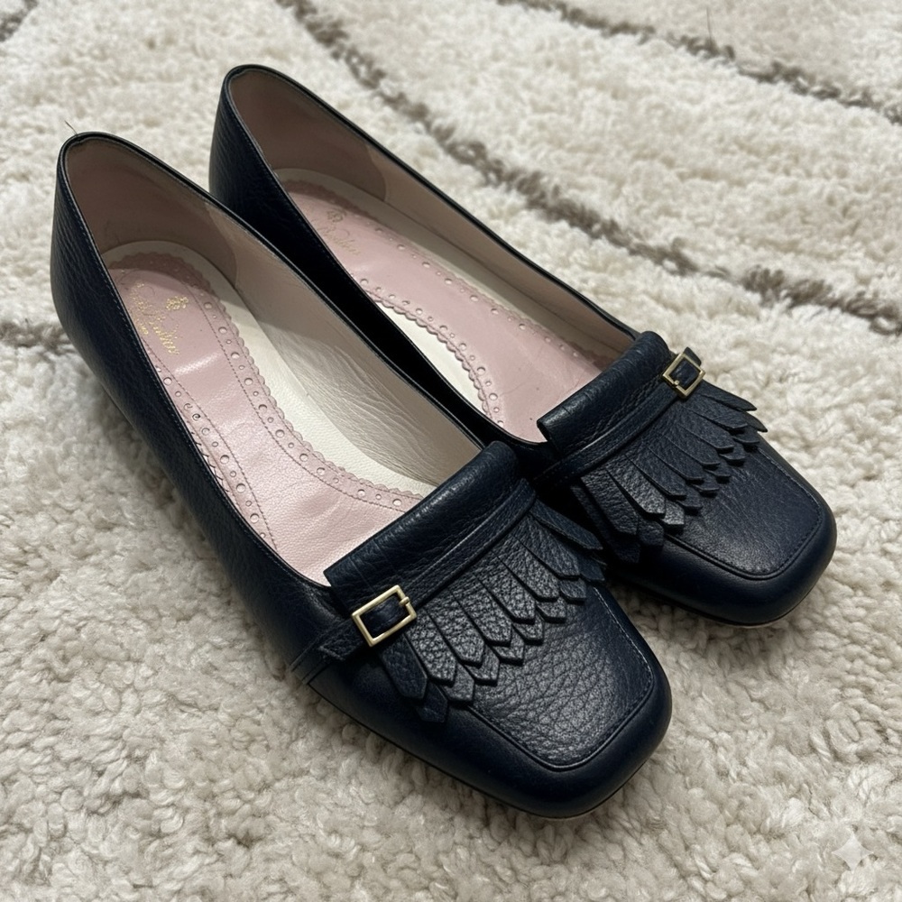 Brooks Brothers Dark Navy Blue Leather Loafers Women’s Size 8½ - Picture 2 of 12